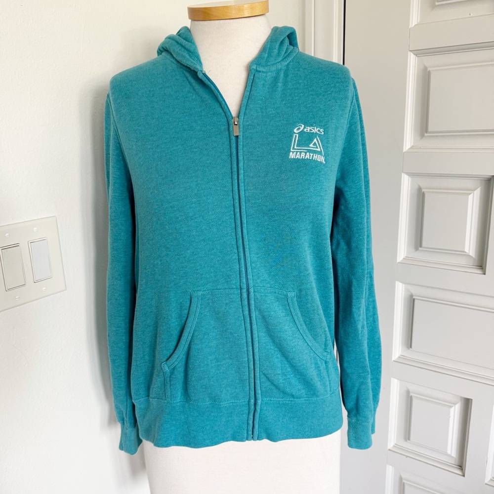 Asics LA Marathon Blue Teal Hoodie